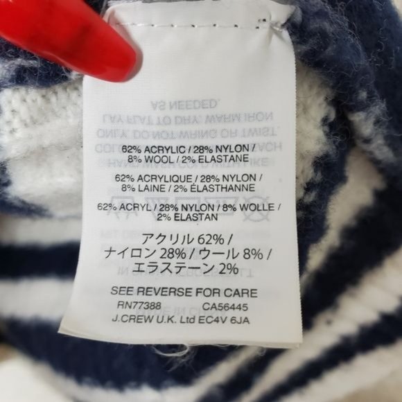 J.Crew Wool Stripe Side Button Sweater Medium - Picture 2 of 6